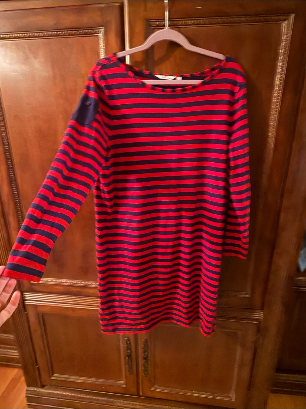 Vineyard vines Striped Red and Navy Boatneck Dress